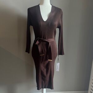 Calvin Klein Brown Midi Dress